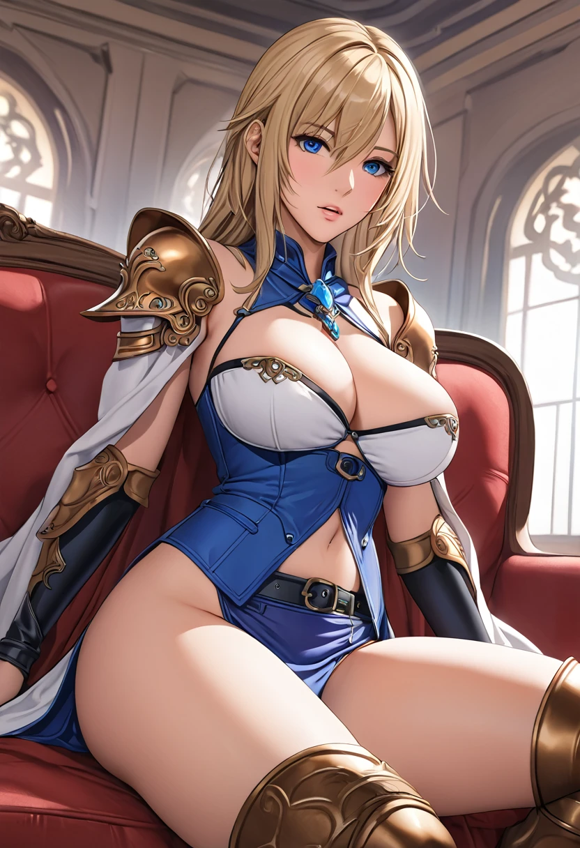 {{{nsfw:1.5}}},(masterpiece,Best Quality, beautifully、beautiful:1.2), Very detailed, colorful,Best details, (adult,1,One Girl, Alone, Final Fantasy 12 Ashelia, Straight Hair, Ashelia’s Costume, Big Breasts:1.3 , 20m rise mini skirt,{{{Sit on the living room couch with your knees raised, Spread your legs:1.4}}},{{{Skirt Lift:1.5, Showing off her French cut panties:1.4,Camel Toe:1.25}}},Thigh-high boots, Thighs Thighs Thighs Thighs, gem,A look of contempt,See the trash,Red cheeks:1.2,Drooling:1.2,Trying to trample,From directly below:1.5,trembling, Ashelia, medium hair, blonde hair, blue eyes