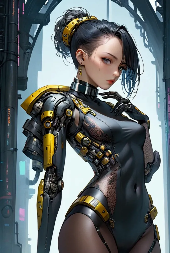 a beautiful girl cyberpunk