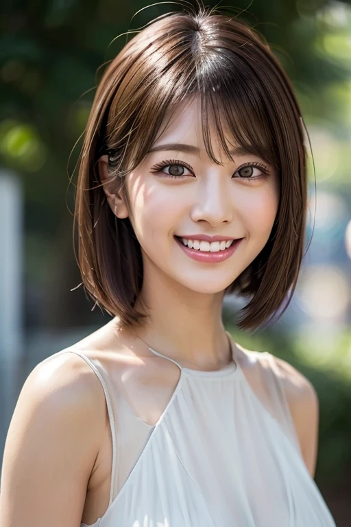 
Japanese women　Orthodox beauty, cute, cute, Mishii, smile, yamato nadeshiko, Ultra-realistic, More realistic, Real women, Looks real,whole body、 Super Real, Short Hair, Upper Body　High resolution, 　White dress
