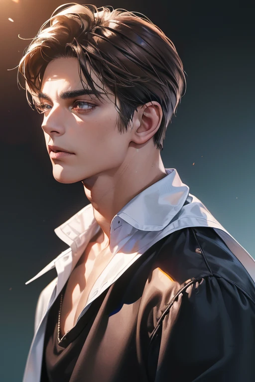 (Best quality,4K,8K,a high resolution,masterpiece:1.2),ultra detailed,(realistic,photorealistic,photo-realistic:1.37),3 man,Beautiful anime,portraits,strong,masculine,dark hair,Sharp jawline,Mesmerizing eyes,Perfectly styled hair,confident expression,bright colors,dynamic lighting,Brown eyes,(Black T-shirt),(dark skin),((mature man, man 40 years old)), (square jaw)