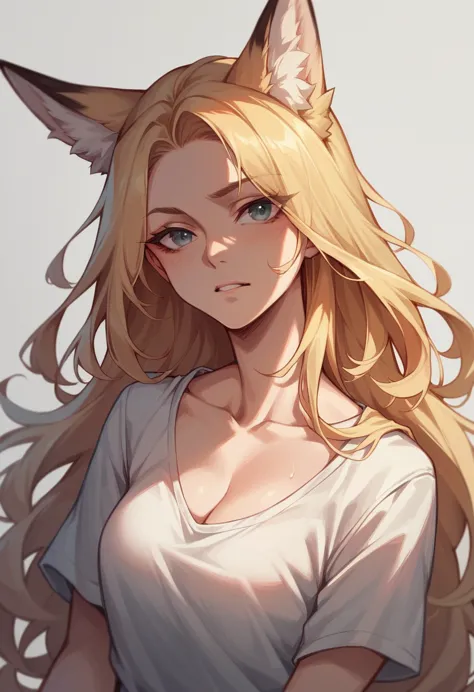 score_9, score_8_excellent, score_7_excellent, score_6_excellent,blonde、long hair、fox&#39;s tail、fox ears、straight hair、huge bre...