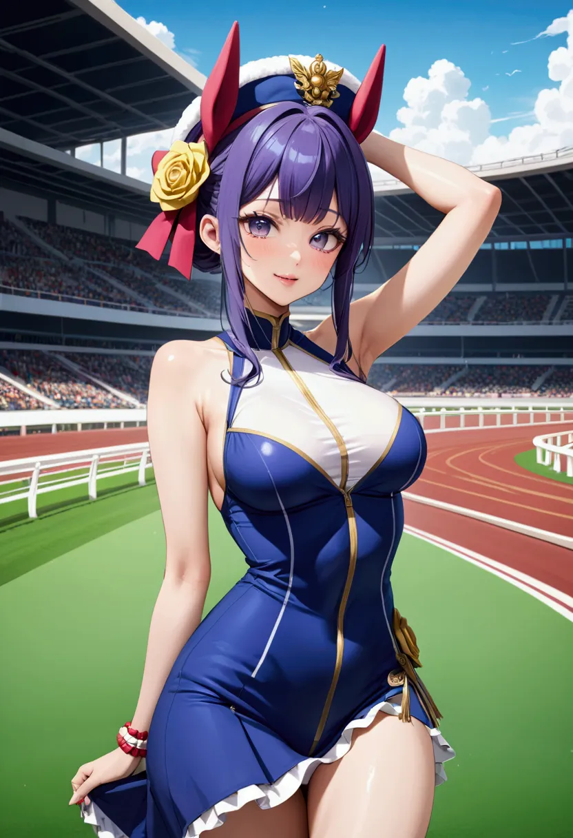 uma musume rice shower、racecourse、