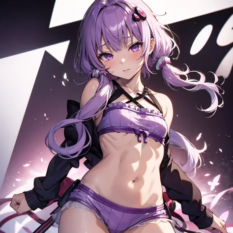 yuzuki yukari, gloss lips, sexy lips, look at, saliva, kissing face, first-person view, sexy pose,cowboy shot, abdominal muscles...