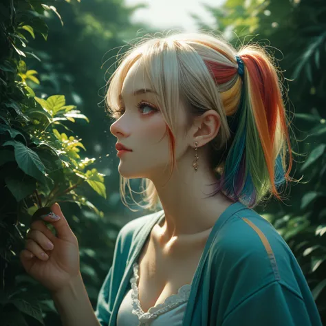 1 girl, rainbow, from mitsudoue