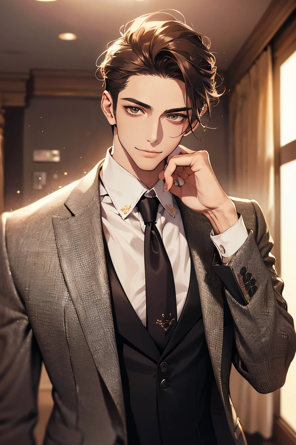 (high resolution:1.2),homem bonito em terno elegante,cara estiloso em traje profissional,confident man in formal office clothes,chic and sophisticated man in business suit,charming gentleman with impeccable style,modelo masculino elegante em terno sob medida,attractive male executive with an imposing presence,elegantly dressed man with irresistible charm,homem primorosamente vestido em um terno de grife,homem elegante e elegante em traje formal, sophisticated businessman exuding confidence,successful businessman in stylish office clothes,Well-groomed man radiating elegance and power,homem elegante com uma aura cativante de autoridade,modern gentleman attracting attention in a suit,homem profissional exalando carisma e charme,cara lindo em um terno sob medida,exuding confidence and style,homem confiante e polido em um conjunto formal,smooth, affable man with an air of sophistication,distinguished man showing impeccable taste and class,homem incrivelmente bonito com um sorriso matador,(retrato:1.2),(realista:1.37),(Bokeh,cores vivas,studio lighting),(sharp focus),(average:1.1)