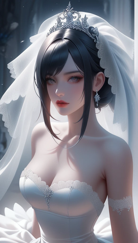 score_9、score_8_superior、score_7_superior、masterpiece、Ultra-realistic、20 years old、8k、High resolution、beautiful girl、Black Hair、Straight Hair、One Girl、Detailed face、Beautiful woman face、Ruffled Dress、moonlight、Night Sky、View Audience、