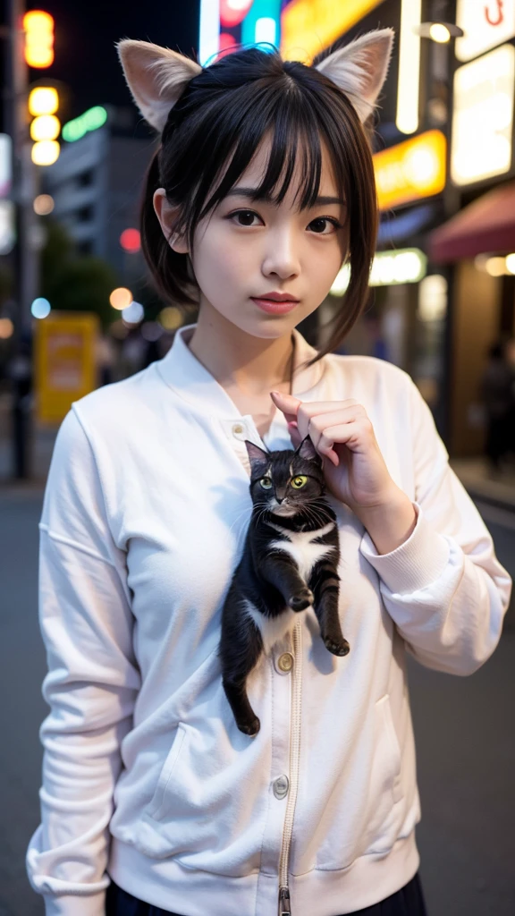 cute,1 girl, Tokyo Street,night, amusement park,City lights,Jacket included,Japanese Uniform、No underwear,Not wearing underwear,Lower body露出,Lower body,naked,Detailed cat,Detailed cat,Detailed cat,Detailed cat,Beautiful cat,Beautiful cat,close (8k, RAW Photo Best Quality, masterpiece:1.2),(Realistic, photo-Realistic:1.37)
