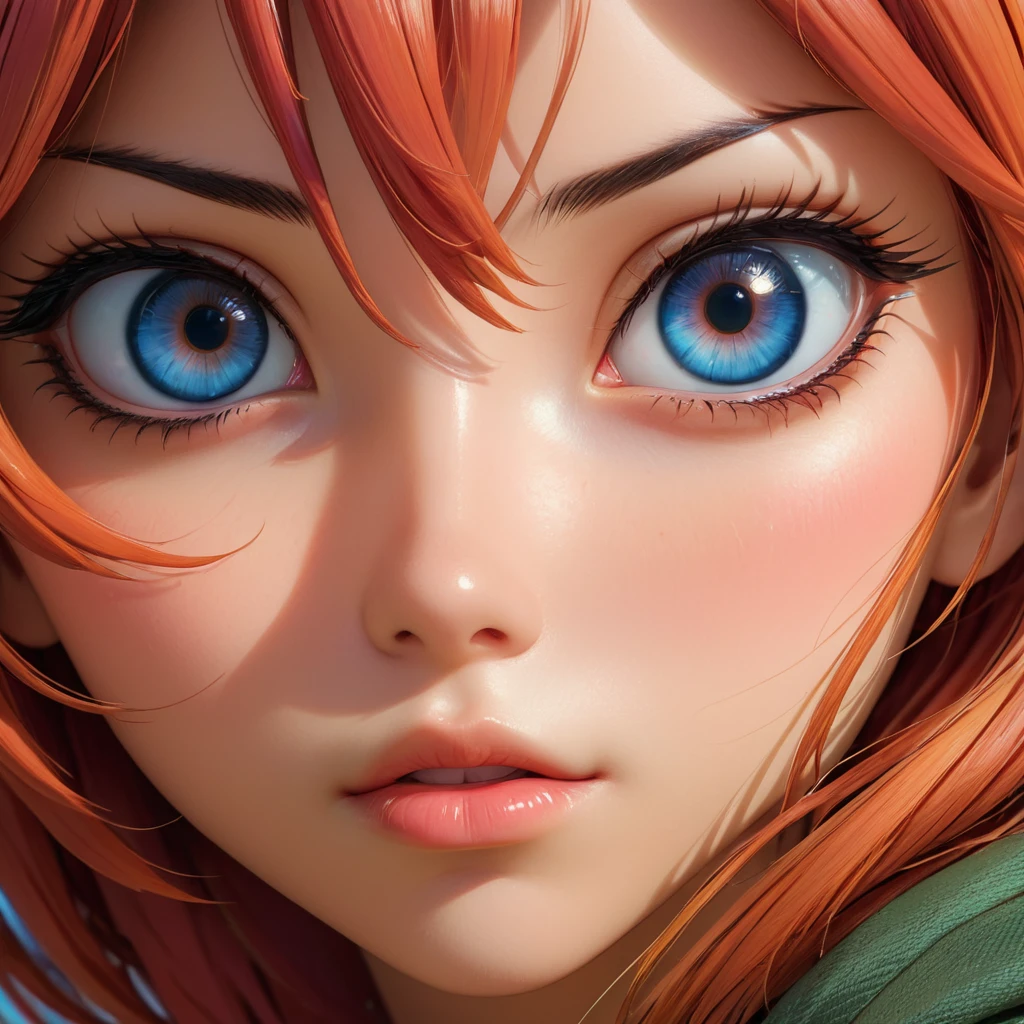 snthwve style, nvinkpunk Closeup face portrait of (((sks person))), smooth soft skin, big dreamy eyes, beautiful intricate colored hair, symmetrical, anime wide eyes, soft lighting, detailed face, by makoto shinkai, stanley artgerm lau, wlop, rossdraws, concept art, digital painting, looking into camera