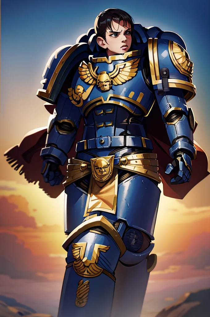 Space marine Standing in armor