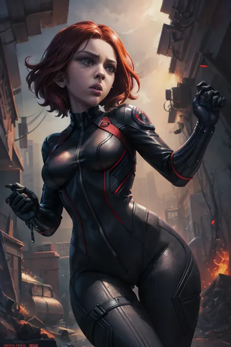 a cartoon drawing of a woman in a black widow suit, black widow, cartoon art style, in cartoon style, cartoon art, scarlett joha...