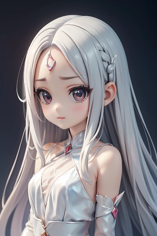 princess、おprincess様、girl、Girl、Teen、Slender、Silver Hair、Long Hair、Part your hair in the middle、Perm、The forehead is visible、Forehead is visible、、Being petted
