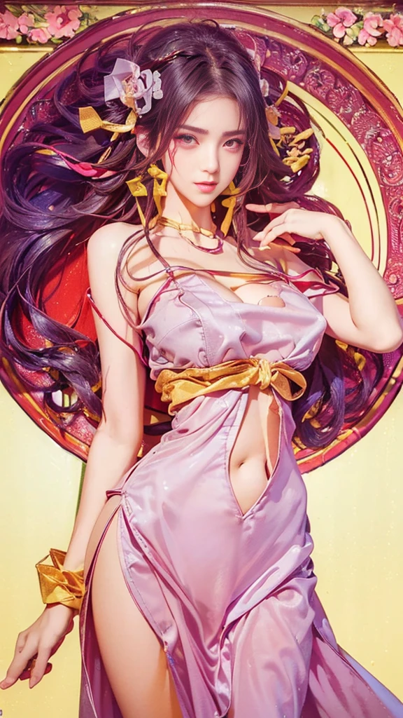 5，(((1 girl, bishoujo，beautiful girl, (Deep V-neck:1.2)，(Hot Girls:1.5)，Wrinkled clothes，(emotions:angry;1.4)，cleavage cutout，Shocked，open cloths，sexy body， Look sideways, squint，Off-shoulder，Pure and sexy，(sexy:1.3), )))，curvy ,  Perfect dynamic composition,, wavy hair， Charming pose，sexy body，masterpiece, best quality, high resolution, 8k, HDR, raytracing, detailed shadows，Bright colors， HD、maebari/pasties，5