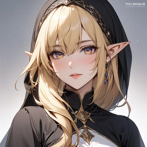 ((best quality)), ((masterpiece)), (detailed), （perfect face）、the female high elf is seras ashlain, a muslim-looking high elf wi...