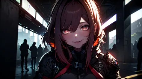 ((best quality)), ((masterpiece)), (detailed:1.4), 3d, an image of a beautiful cyberpunk female, yandere , yandere face , trance...