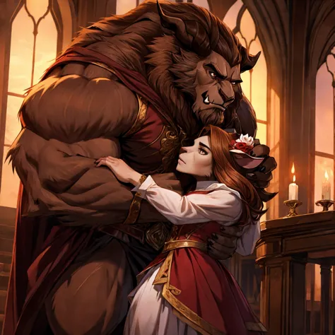 beauty and the beast, tear your own clothes