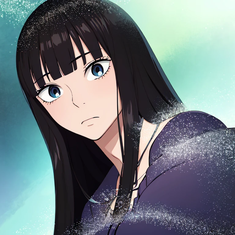 ((best quality)),((highly detailed)),masterpiece,absurdres,detailed face,beautiful face,((detailed eyes, deep eyes)),((dynamic pose)), sawako, 1femboy, girly, otokonoko, transgender, femboy, black hair, solo, long hair, bangs, black eyes, blunt bangs, hime cut, white t-shirt, upper body, femboy, transgender, otokonoko, androgynous,