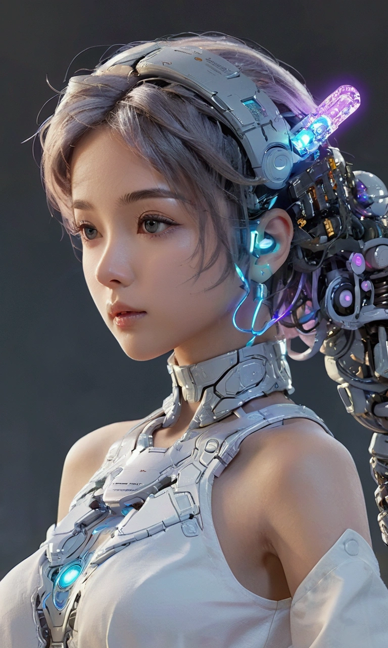 masterpiece, best quality, ultra-detailed, high resolution,High quality, high definition images, full HD, 8k,(Anime Style:1.3), Future City、mechanical life form