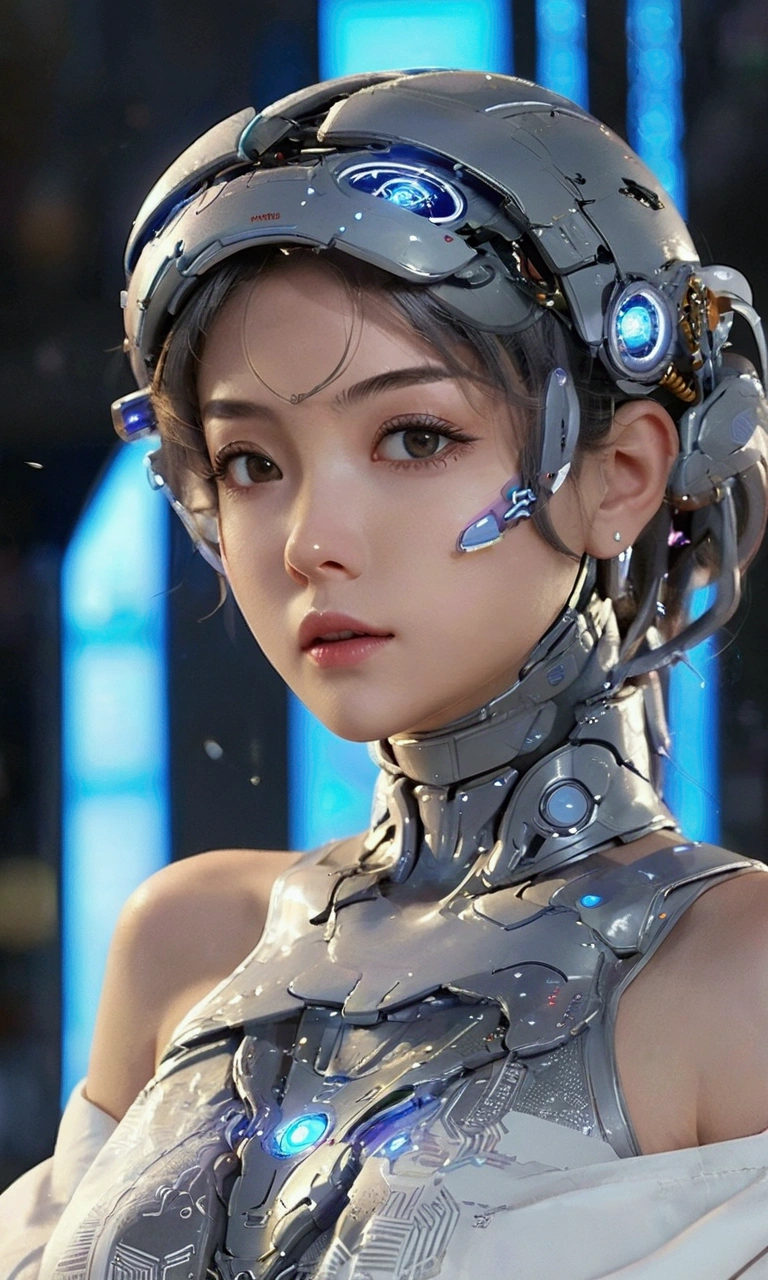 masterpiece, best quality, ultra-detailed, high resolution,High quality, high definition images, full HD, 8k,(Anime Style:1.3), Future City、mechanical life form