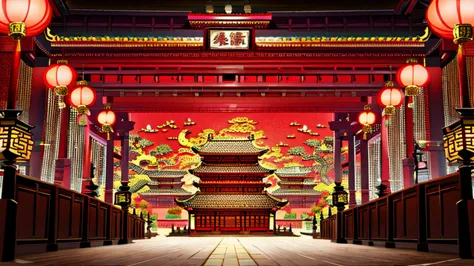 paper-cut art,architecture,masterpiece,high quality,super detailed,super exquisite,8k,chinese dragon concept art,lunar new year&...