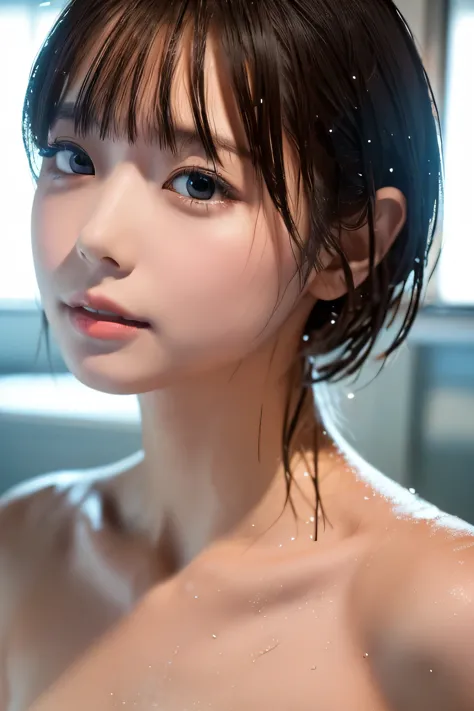 (beautiful girl looking up:1.4), (naked:1.3), (best quality:1.4), (highly detailed and realistic skin:1.3), (very detailedな髪と顔),...