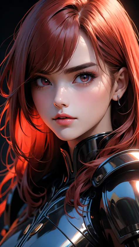 ((masterpiece)), envision a 8k, highres, cinematic, extremely beautiful semi realistic close up portrait of a strong mature lady...