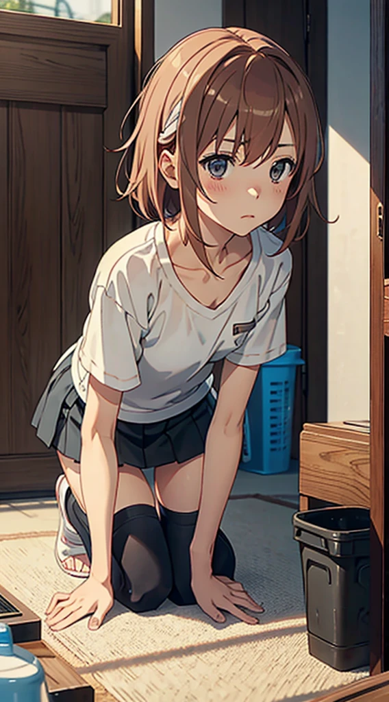 slouch、slouch、On all fours、Misaka＿Mikoto、slouch、Cleaning、There&#39;s only one woman、Dark Room