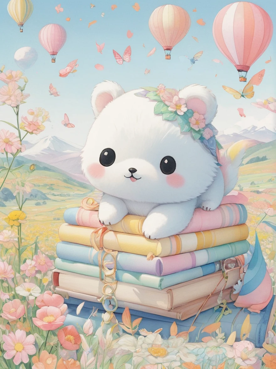 Highest quality、Popup、pastel、とてもcute、Patchwork、cute、Picture book illustrations、、Ultra delicate、Beautiful、Colored pencil