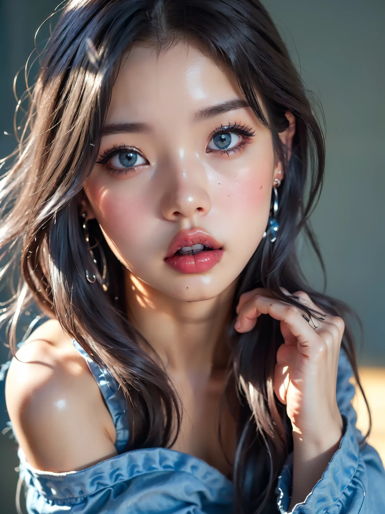 (UHigh resolution, retina, masterpiece, Accurate, Anatomically correct, Textured skin, Super Detail, Attention to detail, high quality, 最high quality, High resolution, 1080P, High resolution, 4K, 8k, 16k), (美しいAttention to detail目, Beautiful lip detail, Highly detailed eyes and face), Soft lighting, Physically Based Rendering, Vibrant colors,((((最high quality、masterpiece, 高精細CG8kイラスト, Graffiti art, Center Configuration, wall, Highly detailed face and eyes,masterpiece, 最high quality, Alone, One girl, Glowing Skin, Earrings, Splendid, Whimsical details,  Fascinating, Bare shoulders,Goth Fashion, Shallow depth of field, Contrasting, Professional Model,Detailed eyes,Symmetrical eyes))), (Glowing Skin), (Urzan-6500:0.33)、Outdoor、(((Cowboy Shot,Full Body Shot,Glossy thighs)))