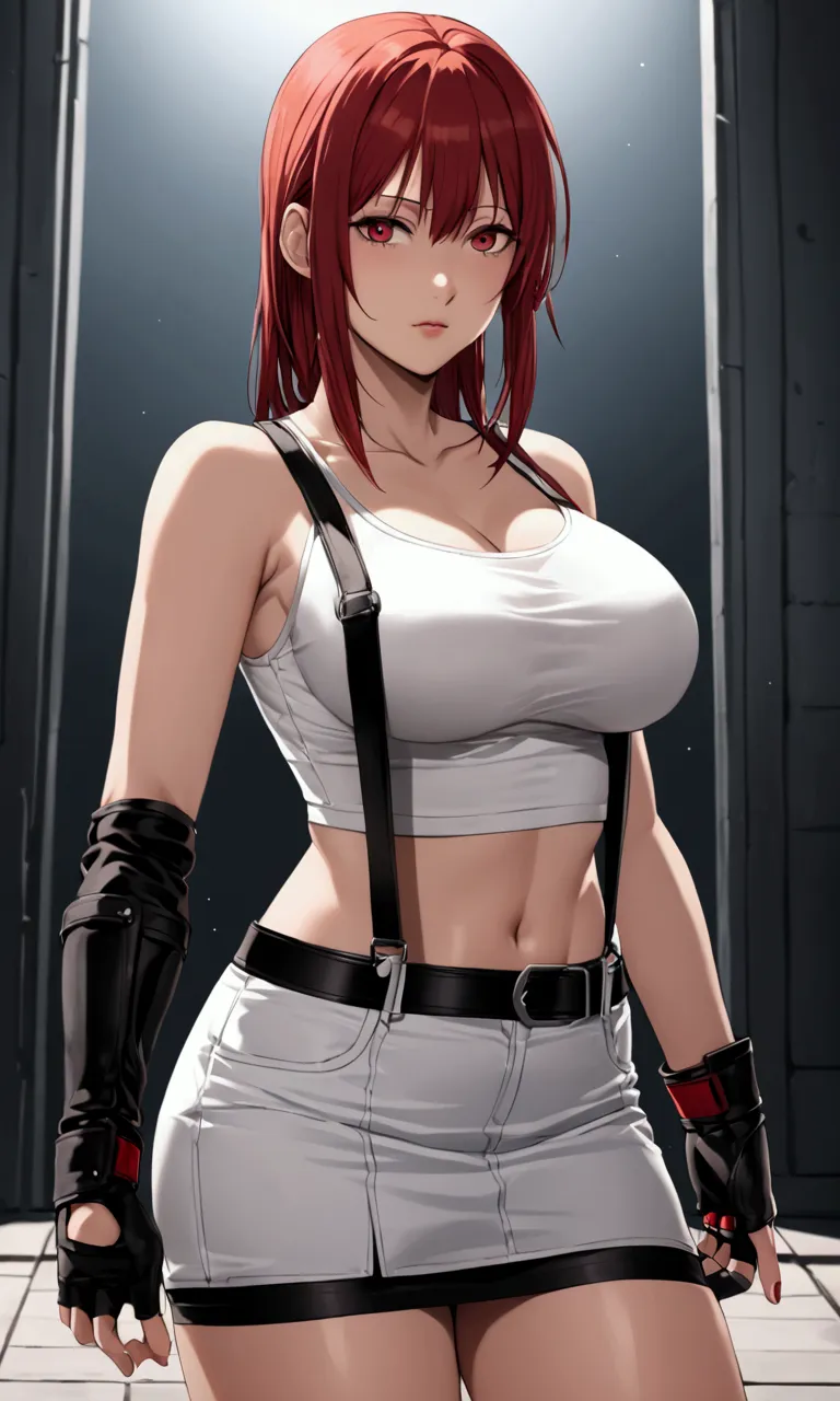 makima from chainsaw man, red hair, detailed eye, big breast, sexy, (masterpiece, best quality:1.2), 1girl, solo, full body, tif...