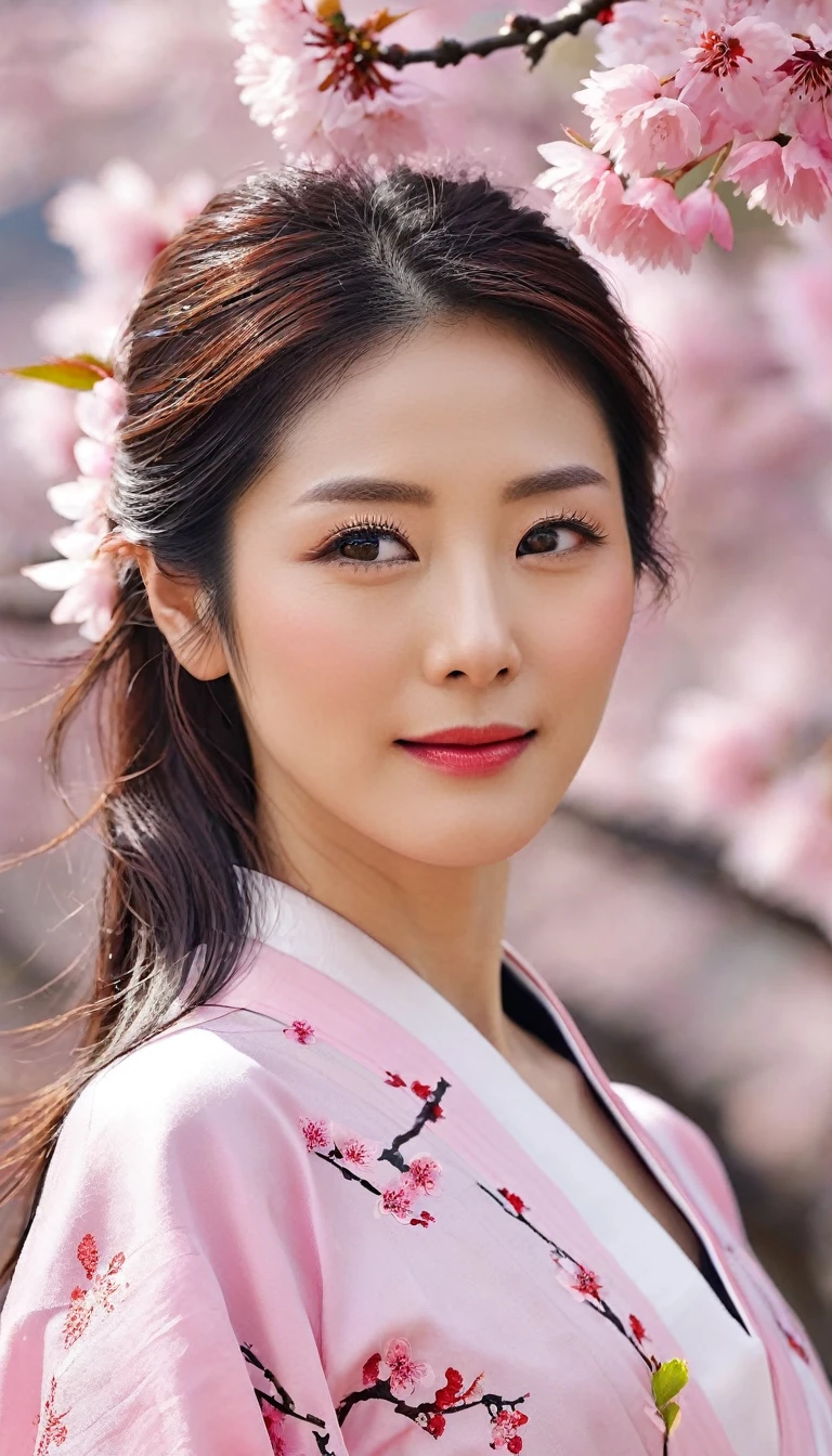 actress、cherry blossoms、genuine、photograph、High resolution