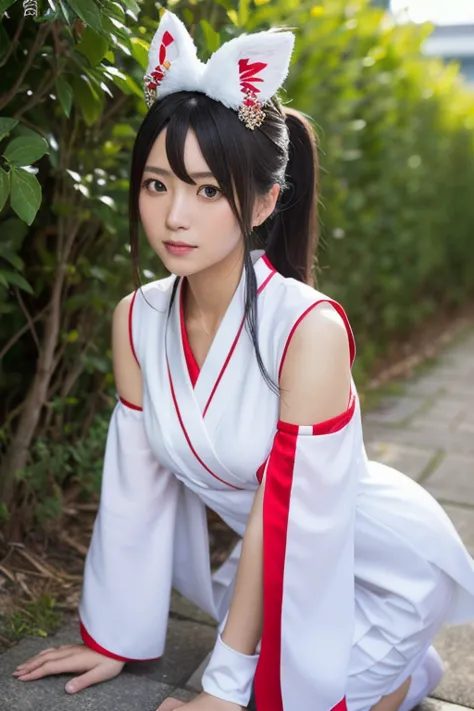 (((最high quality))), ((high quality)), raw images, ((japanese, woman)), (medium hair, ponytail), ((highly detailed eyes and face...