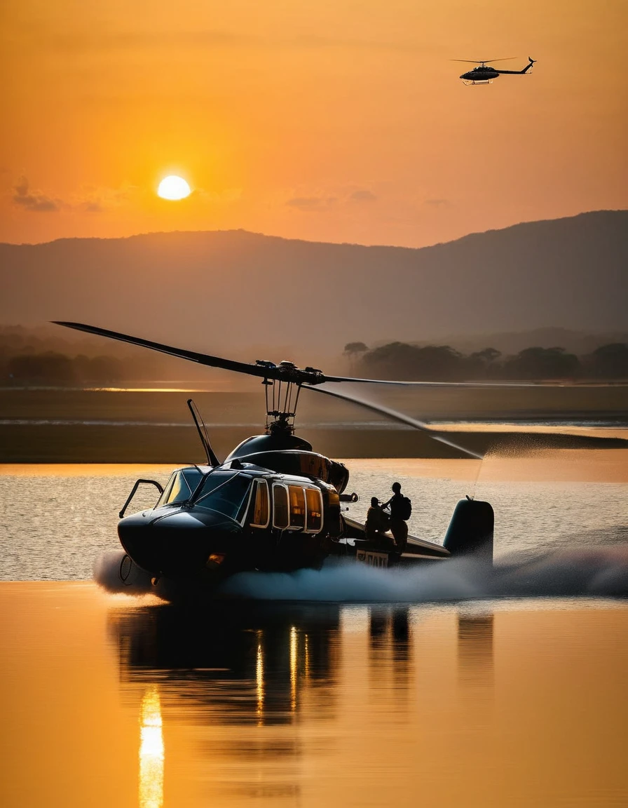 Helicopter shot，Golden Pool，sunset，Sparkling，Backlighting equipment for couple on boat:SonyA77(Single) [SONY（Sony）Digital Camera] lens:70-300mm F4-5.6 SSM moments:2017-09-24 17:37:02 Shutter:1/8000 aperture:F/6.3 focus distance:300mm Sensitivity:0  