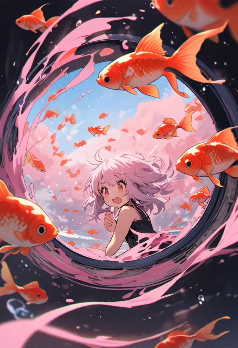 Goldfish Warning, Gyopi-chan, Pink flying goldfish