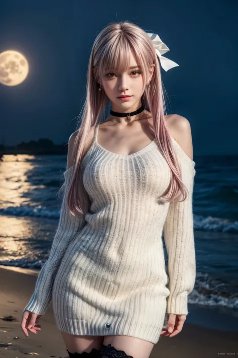 masterpiece, best quality, night, full_moon, on the beach, gaming console_cg, cosplay, huge_filesize, the wallpaper, pix_art, gi...