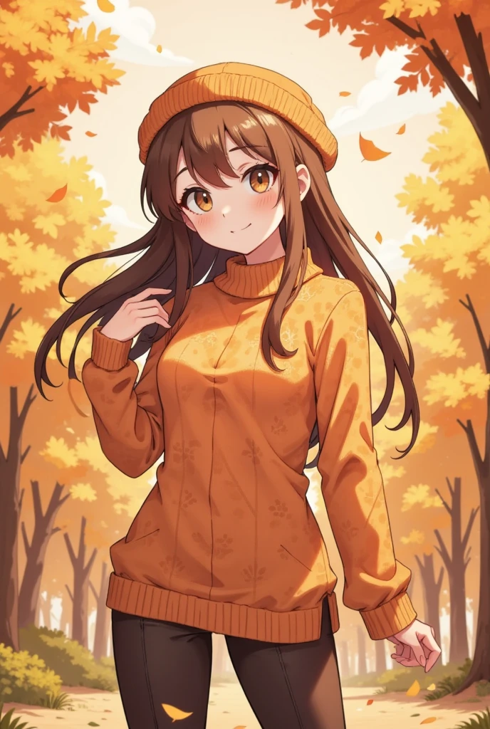 fca_style,miku hatsune,(very delicate eyes:1.4),beautiful straight hair,masterpiece,orange knit sweater with fine stitching, a large net pattern in warm tones, and her hair swaying slightly in the breeze,orange,crochet hat,brown side gore boots,full body,the background golden trees, falling leaves, and a clear sky, overall mood is warm and cozy, capturing the essence of a peaceful autumn day,best quality, 8k, highres, ultra-detailed, (realistic:1.37), (photorealistic:1.37), HDR, UHD, studio lighting, ultra-fine painting, sharp focus, physically-based rendering, extreme detail description, professional, vivid colors, bokeh, portraits
