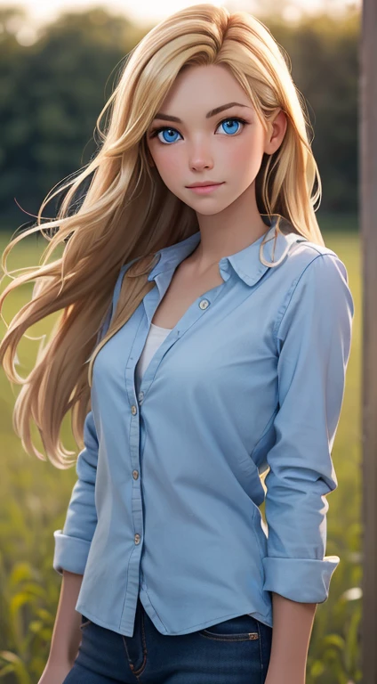 blonde straight  hair, blue eyes, high quality photography, hdr, smooth, sharp focus, high resolution, bokeh, deep of field, 