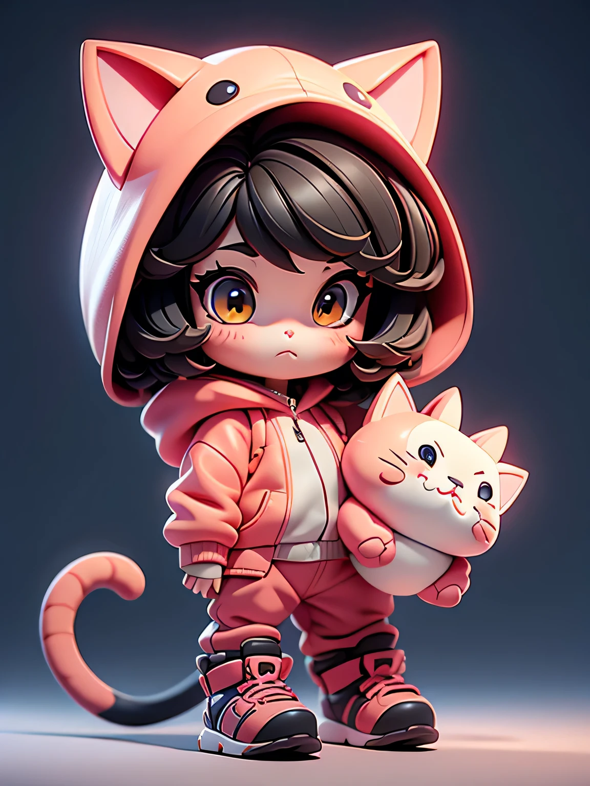 A Chibi cat costume.
