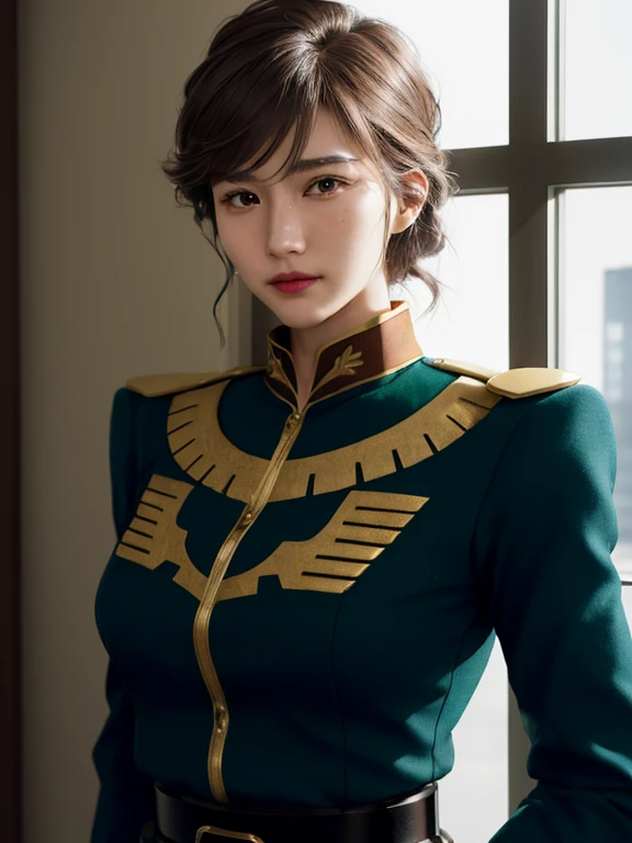 (night:1.7), Japan, Tokyo, CityView, In front of the window,
Stand upright and still,
green_army_Uniform,パンティーストッキングa Uniform with gold trims and a collar,deep_Clevis, clavicle,shirt,belt,
ブロンドのhair,greenい目,lipstick, 前hair,hair_good,
1 girl, 20 years old,Young woman,beautifulFinger,beautifullong legs,beautifulbody,beautifulNose,beautifulcharacter design, Perfect Eyes, perfect face,Expressive eyes,
View your viewers, Center the image,(upper_body),(Focus on her face),
Official Art,Highly detailed CG Unity 8k wallpaper, 完璧なillumination,colorful, bright_Front_face_illumination(masterpiece:1.0),(Highest_quality:1.0), 超High resolution,4K,Super detailed,
photograph, 8k, High resolution, High resolution, absurdres:1.2, Kodak Portra 400, Film Grain, Blurred background bokeh:1.2, Lens Flare, (Vibrant_color:1.2)
(beautiful大きい_chest:1.4), (beautiful_face:1.5),(narrow_Waist),