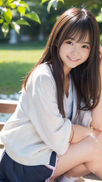 (10、RAW Photos、Best Quality、masterpiece:1.2)、(reality、True Light:1.37)、Very detailed、Ultra-high resolution、Cute Japanese College Girl、smile、Light summer clothing、Photo-like skin texture、Floating medium-long hair、Innocent expression、Height: about 155 cm、front