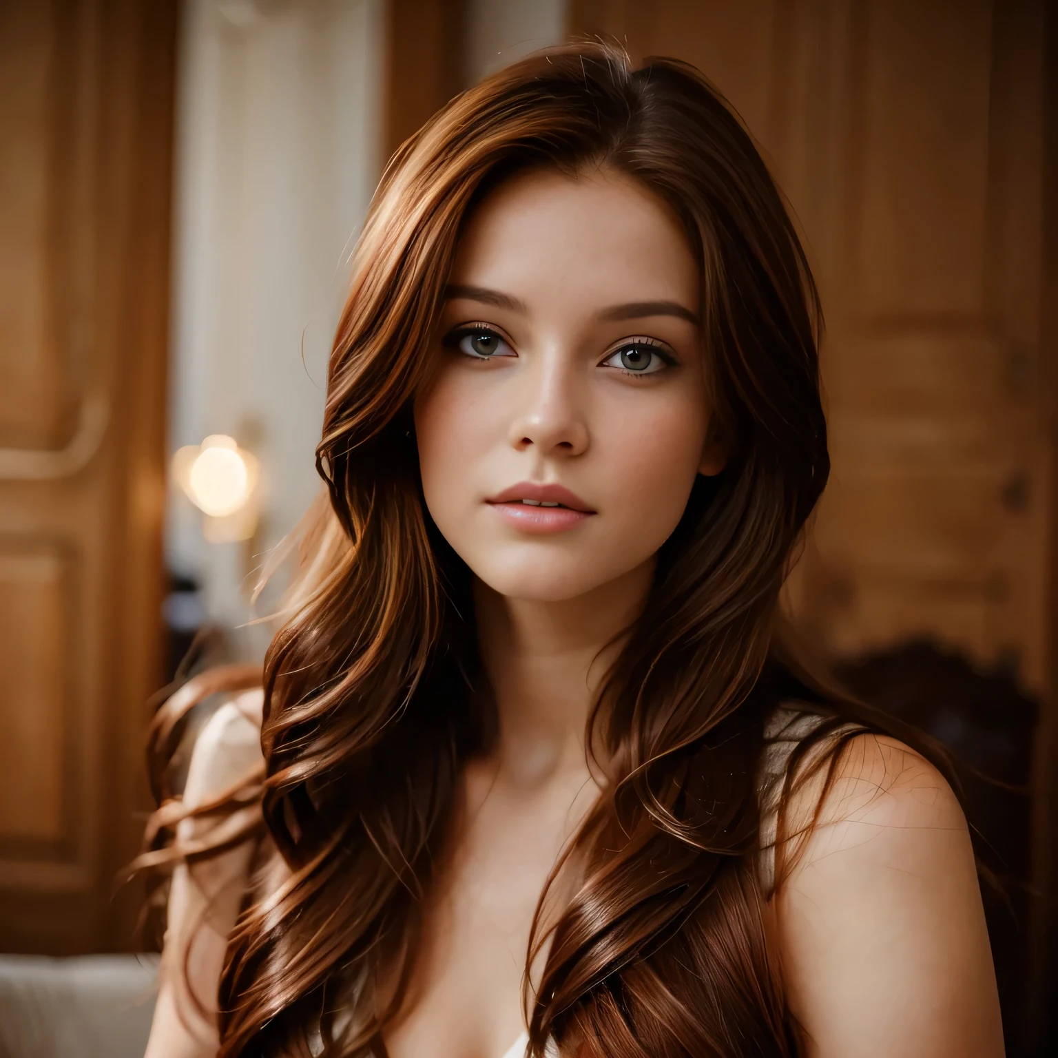 belle fille, French model, 2, redhead model looking at camera, woman with beautiful face, long hair woman, 