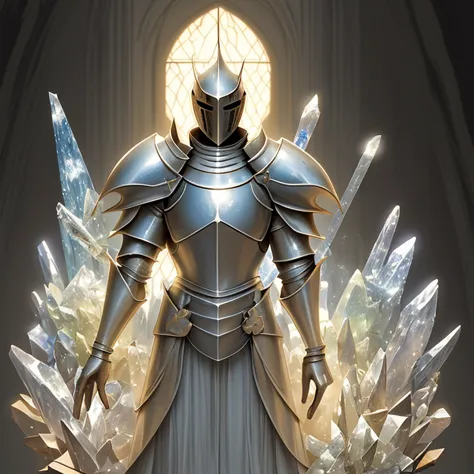 saint knight, crystal, diffused, brilliance, beautiful, fantastic, serene, sensation,