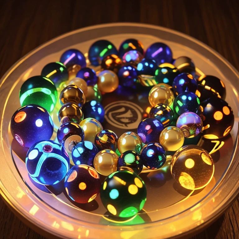 ultra detailed, absolutely resolution, best quality, beads, ohajiki, marbles, beautiful, light-up