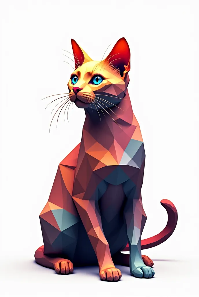 (common european cat ),(the best pose),(best angle), (Best representation), Eduardo Kobra quilting ,MULTIDIMENSIONAL GEOMETRIC CAT PORTRAIT, , beautiful, wscala of grices, white background, vertical label right side the word "lola"