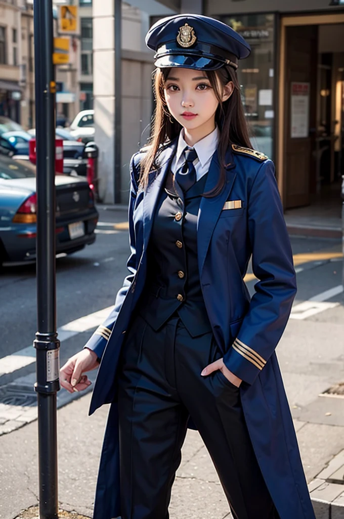 Beautiful girl in uniform、I can&#39;t stand it, I pee、