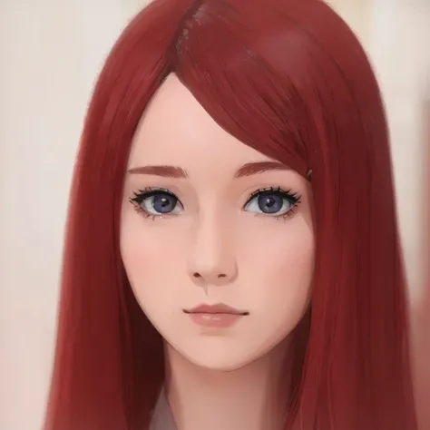 1girl, red hair, gray eyes, japanese clothes, detailed face, intrincate details, masterpiece, best quality,