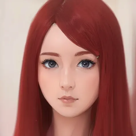 1girl, red hair, gray eyes, japanese clothes, detailed face, intrincate details, masterpiece, best quality,