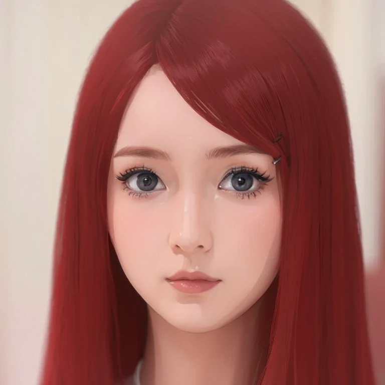 1girl, red hair, gray eyes, japanese clothes, detailed face, intrincate details, masterpiece, 4K,best quality, 