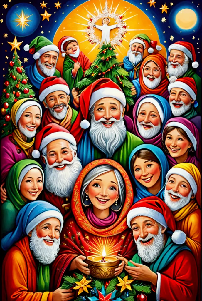 Happy people, christmas