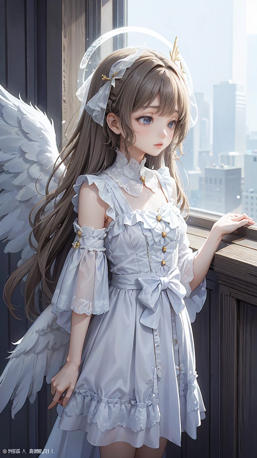 And the white drops fall from the sky、Angel Wings、Angel Halo、Mysterious
