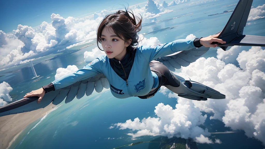 A woman who flies with wings, Soaring in the sky, Floating in the sky, Her body doesn&#39;t touch the ground, Sky view, Beautiful girl with two-meter long hair, Big breasts, Shiny black hair, Very red lips., (หน้าBig Breasts, Big Breasts), (Correct posture), Full body, Has angel wings, Has devil wings, All 6 types of wings are together., Large wings, Wide, powerful wings, The wings are located behind the shoulders., The position of the wings is behind the shoulders., Wings are located on the Scapula., There are 12 wings., Wings on wings, Complex wings, 6 wings, Wings of God and Wings of Demon, Different wings, Different wings but together, Extreme Conflict, An angel with both godly and demonic wings., (sexy), (Realistic images, Maximum resolution, 16k), (Amazing body, Small waist, hips raised, small thighs, Long slender legs, ผอมthin), Big tits, Large breasts, Plump breasts, เสริมหน้าBig Breasts, ตัวเล็กหน้าBig Breasts, Impressive size, A major rift, Angel&#39;s wings, The Demon Lord&#39;s Wings, Wings of opposite poles, Good and evil, The perfect difference, There are many different types of wings on the shoulders., No matter how far away you look, the beauty of the face is the greatest., Wings are at shoulder level., angel & Demon, Wing All, (Small accessories), (Long black hair), Side lock, Red eyes, Collarbone, Youthful face, nose blush, Smile at the audience, Masturbation, Take a break, Full body, (Big breasts, The chest is soft and fluffy., Plump Breasts, Big breastsโต, Big breasts, Big breasts, The chest is soft and fluffy., Plump Breastsอิ่ม, Eye-catching chest), (thin, Small waist, hips raised, small thighs, Long legs), (Full body), (Perfect proportions, Anatomically correct, Proportional anatomy), (See the whole body, เหมือนFull body, Visible in all parts of the body), [Big, full breasts, Swollen breasts, Emphasize the breasts to be bigger, Eye-catching breasts], The noble queen, Clouds Sky, Processed correctly, The composition of a complete picture